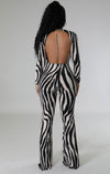 Wild Nights Zebra Jumpsuit